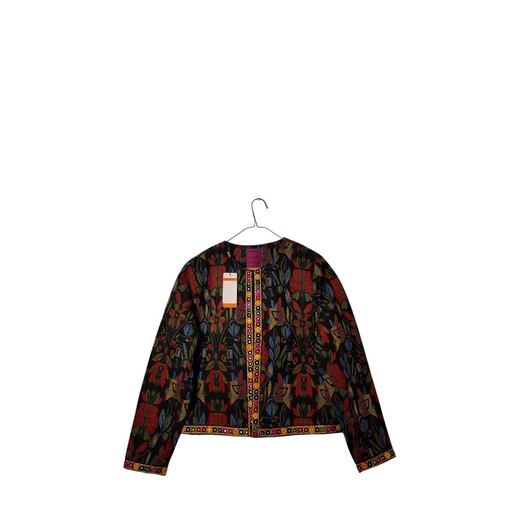 Cougar NWT Tapestry Folk Print Boho Embroidered Jacket M